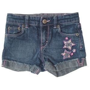 Levi’s Toddler Girl's Stars Denim Stretch Shorts. Sz 3T.